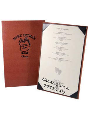 Bìa menu giá rẻ tại Tp HCM